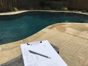 a list that checks over a pool cleaning