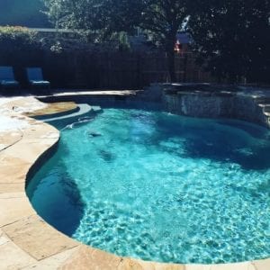 a clean pool after a pool company came to clean it